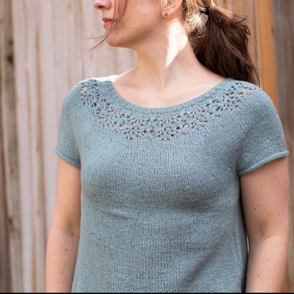 Hand knit tee